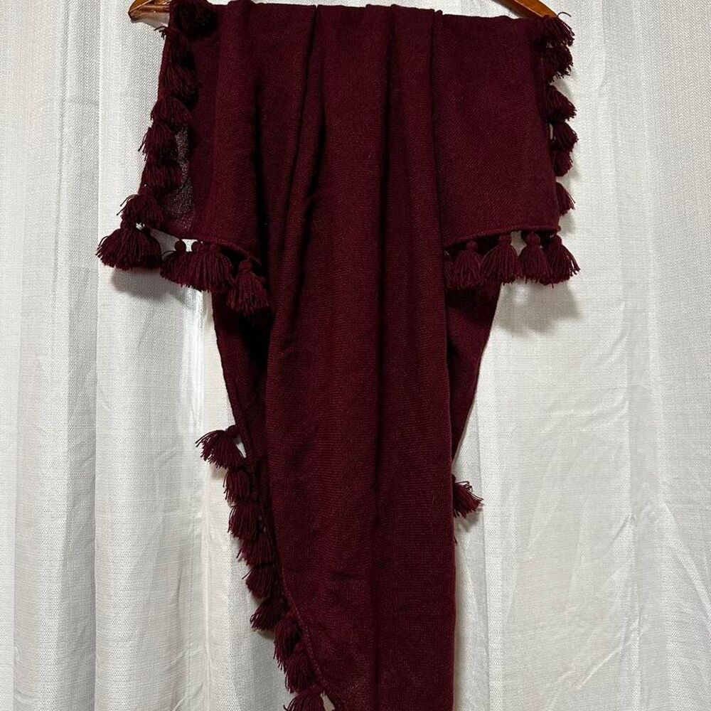 Rue-21 Women's Burgundy and Red Scarf-wraps